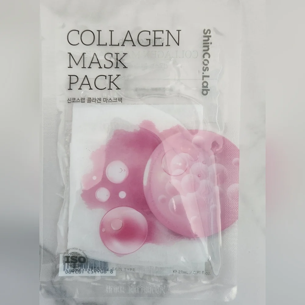 Korean Collagen Firming & Hydrating Sheet Mask Pack Of 10 - Picture 1 of 3